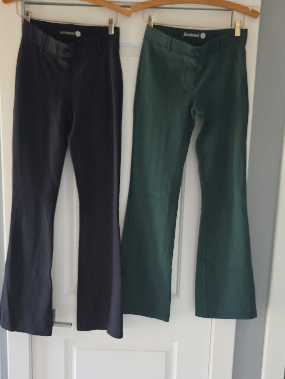 BUNDLE....Betabrand Women's Boot Cut Pants in Navy Blue and Forest Green
